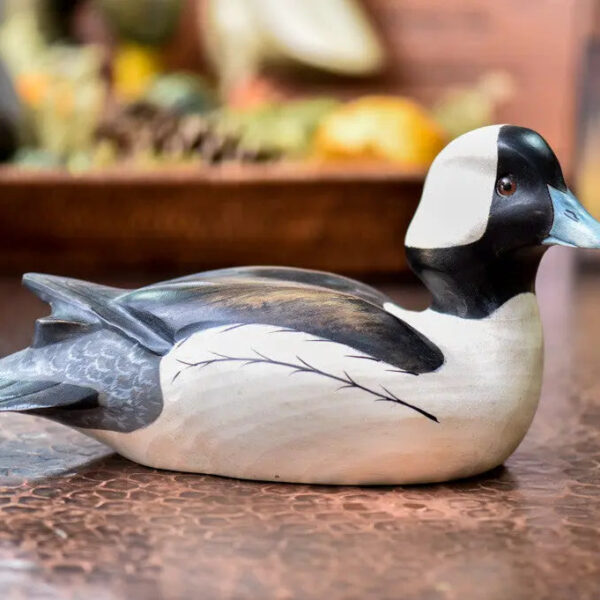 Hand Carved Bufflehead Drake Full size Premier Wooden Decorative Duck Decoy, hand carved decor