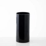 Medium Black Cylinder Glass Vase