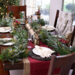 The Seeded Eucalyptus and Christmas Pine Holiday Mantle Garland shown in full, highlighting garland texture