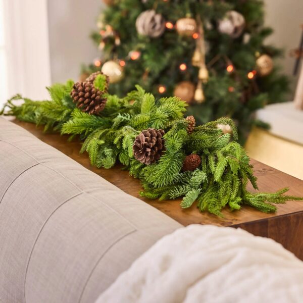 Real Touch Norfolk, Spruce and Juniper Christmas Front Door Holiday Table Swag