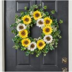 26" Faux Sunflower & Ivy Wreath - Yellow