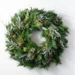 Seeded Eucalyptus and Christmas Pine Winter Front Door Holiday Wreath