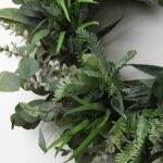 Full display view of the Deluxe Mixed Eucalyptus and Lux Extra Large Wreath with wreath