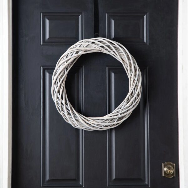 White Wash Wicker Willow Front Door Rattan Wreath Base 20 inch