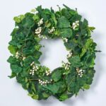 Everyday Mixed Greenery Geranium, Clover and White Berry Twig All Seasons Wreath