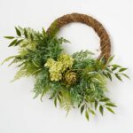 Alternate angle of the Garden Bounty - Green Artichoke, Front Door Wreath showing wreath face