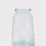 etúHOME French Mason Jar Glass Vase - 12 inch Tall
