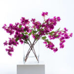 Detail view of glass texture detail from the Real Touch Bougainvillea Branches Spring Slim Rectangle