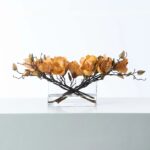 Golden Hour Magnolia Branch Blooms in Oval Pocket Vase Everyday Spring Water Illusion Arrangement