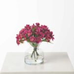 The Real Touch Mini Dianthus Wildflowers Fairy Bottle Vase shown in full, highlighting vase silhouette
