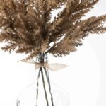 Close-up of vase silhouette detail on this Beige Pampas Grass Everyday Fall Glass Jug Vase
