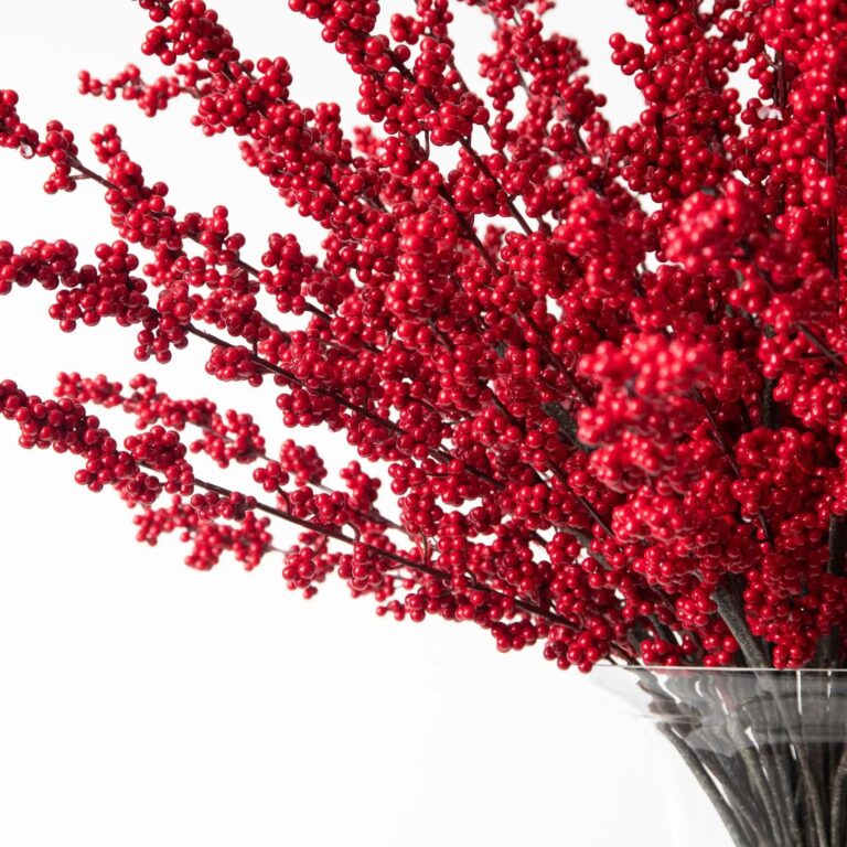 Close-up of vase silhouette detail on this Holiday Extravaganza - Christmas Red Footed Urn Vase