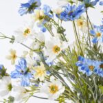 Close-up of vase silhouette detail on this Wildflower Mixed Cosmos Bouquet Water Illusion Arrangement