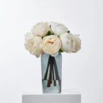 Full Bloom Real Touch Mixed Cream and White Peonies Water Illusion Arrangement - Cream and