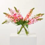 Real Touch Tropical Punch Snapdragons In Modern Factice Style Vase Spring Summer Water Illusion Arrangement