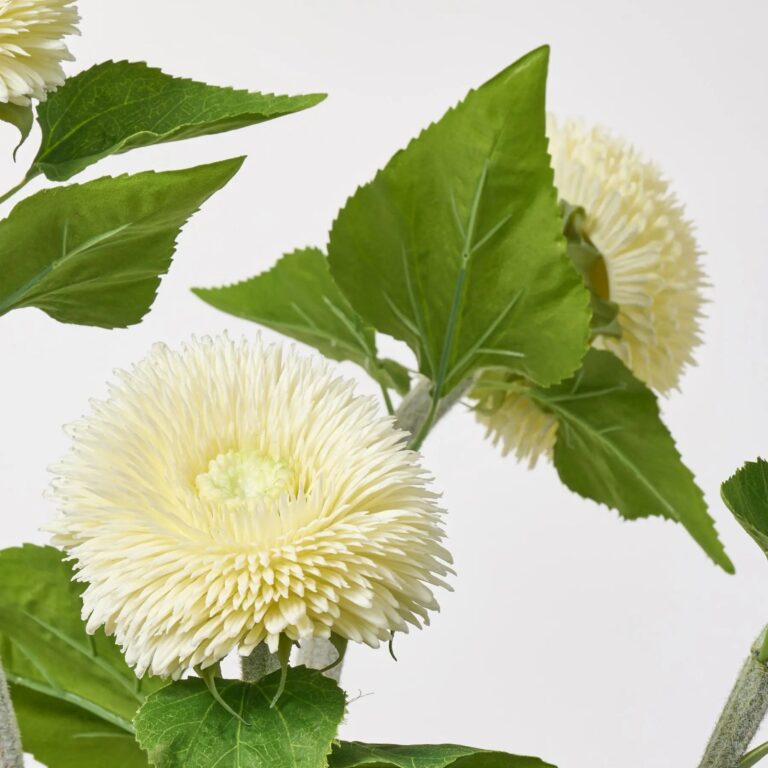 Close-up of vase silhouette detail on this Giant Cream Teddy Bear Sunflowers Water Illusion Arrangement