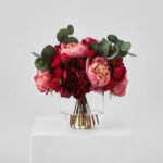 Blushing Beauty - Mixed Mauve and Burgundy Peony Water Illusion Arrangement - Mauve and