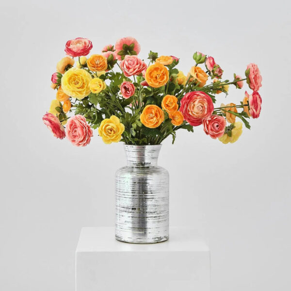 Mixed Sunrise Ranunculus - Yellow, Orange, Coral and Pink Water Illusion Arrangement - Multicolor