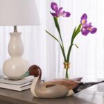 Detail view of full stem length from the Lifelike Purple Iris Bloom Stems Water Illusion