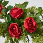 Alternate angle of the Christmas Rose - Red Rose Water Illusion Arrangement showing bloom arrangement