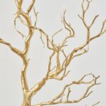 Alternate angle of the Faux Gold Sparkle Manzanita Branches Water Illusion Arrangement showing bloom arrangement