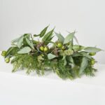 Lifelike Cedar, Seed Pod Eucalyptus and Mini Pine Cone Water Illusion Arrangement - Green