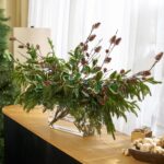Winter Forrest Melody and Real Touch Norfolk Pine, Cedar, Water Illusion Arrangement