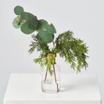 Real Touch Silver Dollar Eucalyptus and Lifelike Cedar Water Illusion Arrangement