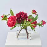 Close-up of vase silhouette detail on this Summer Blooms Trio - Burgundy Factice Vase