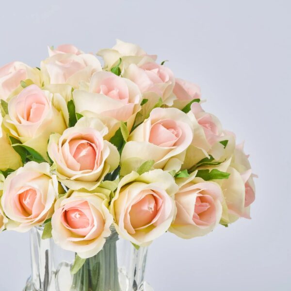 Close-up of vase silhouette detail on this Lifelike Mini Blush Pink Juliette Mini Urn Vase
