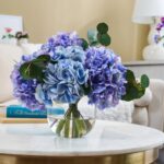 Summer Hydrangea - Mixed Blue and Purple Large Blooms Water Illusion Arrangement