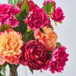 Close-up of vase silhouette detail on this Summer Peony Bouquet - Large Water Illusion Arrangement