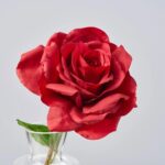 Close-up of vase silhouette detail on this Real Touch Red Diana Rose Water Illusion Arrangement