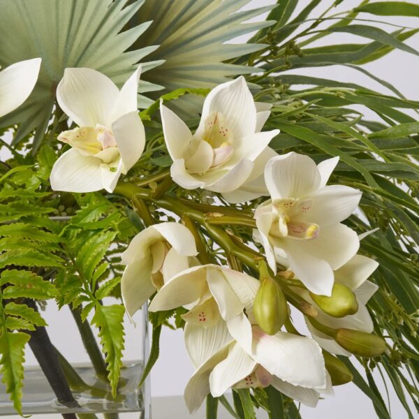 Close-up of vase silhouette detail on this Tropical Paradise - Real Touch Water Illusion Arrangement