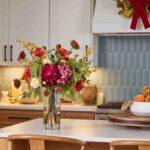 Autumn Elegance - Mauve Hydrangea, Beauty Dahlia, Orange Sunflower, Faux Floral Arrangement Centerpiece - Multicolored