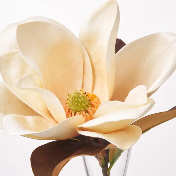 Close-up of vase silhouette detail on this Real Touch Fall Brown Leaf Illusion Everyday Arrangement