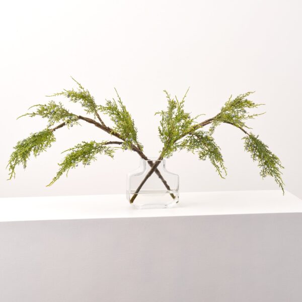 Lifelike Juniper Berry Branches in Modern Factice Winter Greenery Christmas Water Illusion Arrangement