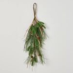 Mixed Scotch and Island Pine Teardrop Swag with Faux Pinecone and Branches