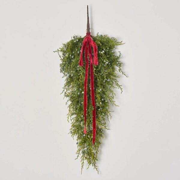 Seeding Winter Juniper Berry Greenery Classic Holiday Teardrop Swag - 3 Options Available