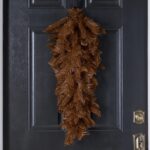 Alternate angle of the Deluxe Brown Pine Needle Large Single Swag showing full swag shape