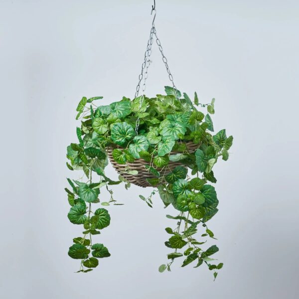 Close-up of craft detail close-up on this All Seasons Begonia Leaf Hanging Leaf Hanging Basket