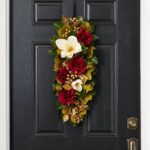 Alternate angle of the Magnolia Majesty - Real Touch Hanging Christmas Swag showing full swag