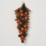 Alternate angle of the Fall - O - Ween Ribbon - Orange showing full swag