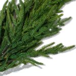 Close-up of bloom tips on this Real Touch Green Norfolk Pine Branch Christmas Spray