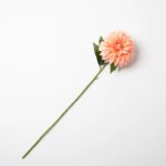 Pink Peach Silk Dahlia Summer Garden Stem - 29 inch