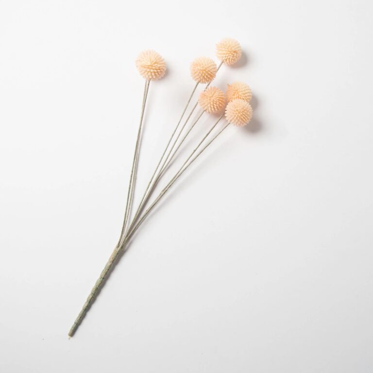 Close-up of bloom tips on this Light Pink Pom - Pom Faux Floral Bush