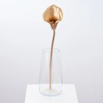 Gilded Gold Faux Floral Bloom Calla Lily Spray Stem - 26 inch - Gold