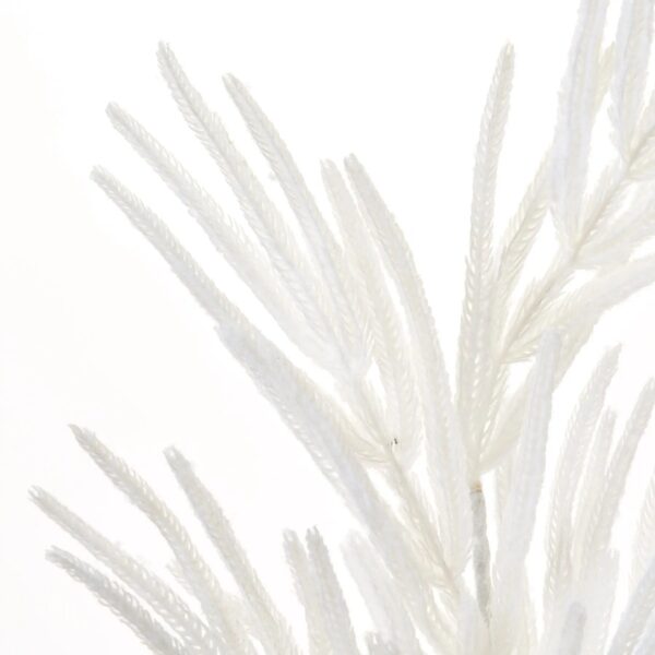 Close-up of bloom tips on this Real Touch Flocked White Norfolk Branch Christmas Spray