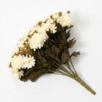 Cream Fall Mini Mum Bush Faux Large Fall Floral Bush Bouquet - Cream