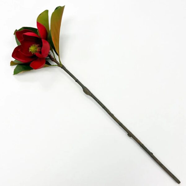 Close-up of bloom tips on this Real Touch Christmas Red Magnolia Bloom Floral Stem
